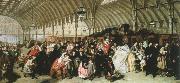 William Powell  Frith the railway station USA oil painting artist